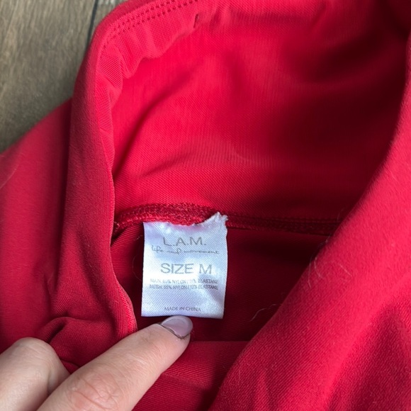 LAM | Workout Leggings Red Size Medium - Picture 3 of 6